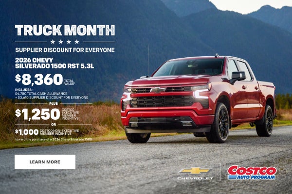 2026 Chevy Silverado 1500 RST 5.3L. $8,360 TOTAL VALUE. Includes: $4,750 Total Cash Allowance + $...